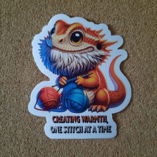 Quirky Bearded Dragon Vinyl Sticker