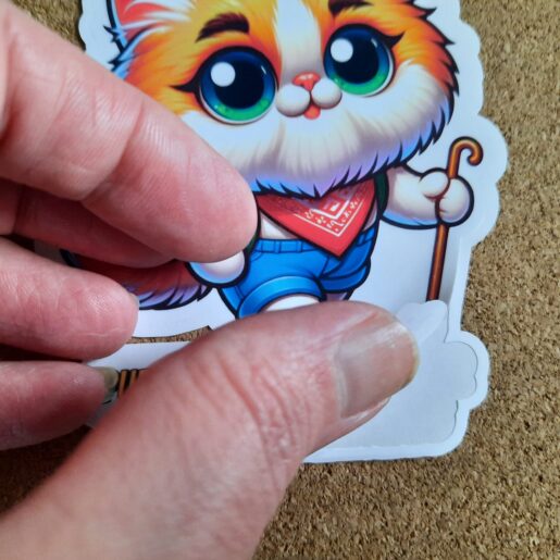 Alternative view of Vinyl Persian Cat Sticker with Funny Quote for hiking lover.