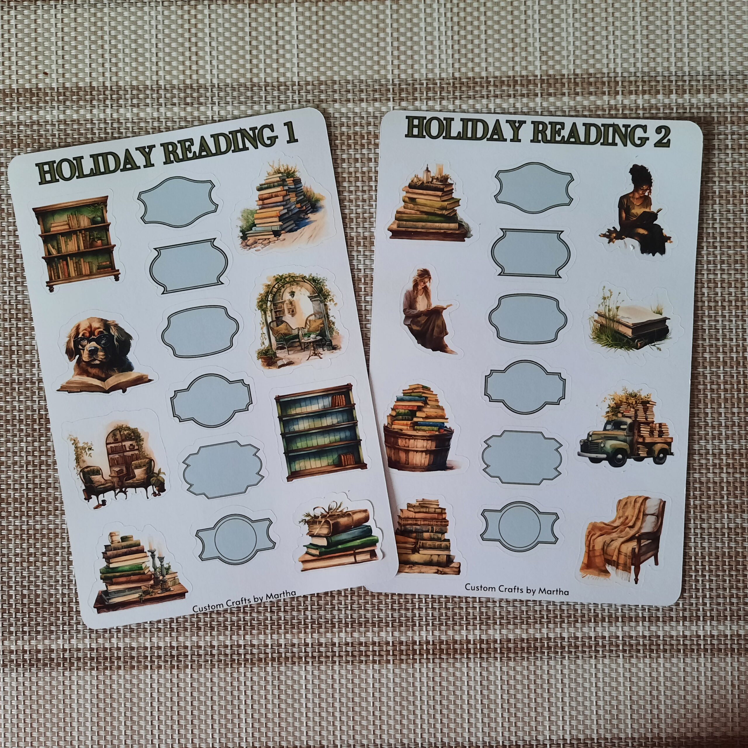 Mega scrapbooking Kit for Reading Lovers. 30-Sheet Sticker set, Day Stickers for your Planner or Notepad - Image 4