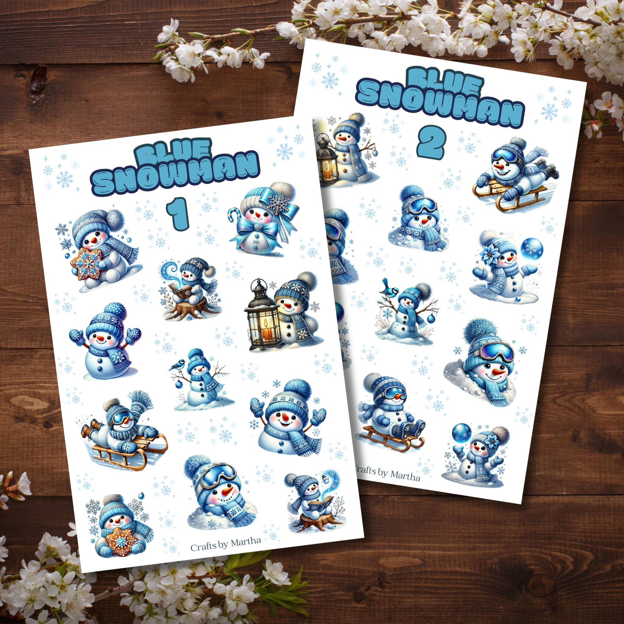 Scrapbooking Christmas themed Sticker Sheets